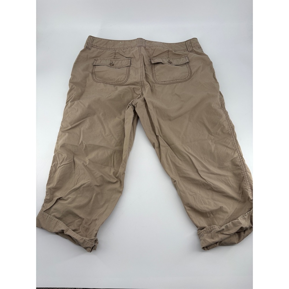 Lot of 2 Sonoma Life + Style Cargo Capri Pants Women Size 16 Khaki Tan Camping - Picture 10 of 15
